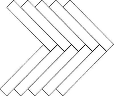 White Mosaico Herringbone