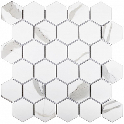 Мозаика Homework Mosaic Hexagon Small Carrara Matt 27.1x28.2