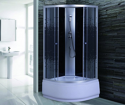 Душевая кабина Niagara Eco NG-7508-08BK BLACK 90x90x200 стекло мозаика