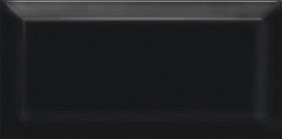 Плитка Бланше чёрный грань 9,9х20