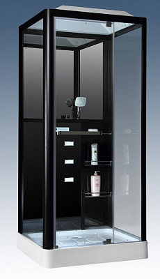 Душевая кабина Loranto Selak CS 126-3A L 90x100x215 см черная