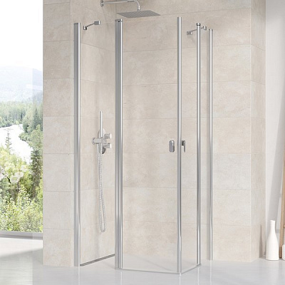 Душевой уголок Ravak CHROME CRV2-80 блестящий+ прозрачное стекло Душевой уголок Ravak CHROME CRV2-80 блестящий+ прозрачное стекло