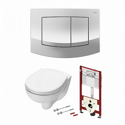Комплект TECE Ambia 9400005.WC1 подвесной унитаз+ инсталляция+ кнопка смыва хром глянцевый