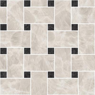 Mosaico Intarsio Lappato Bianco/Nero