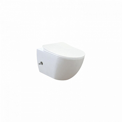 Унитаз подвесной Creavit Free FE322-34CB00E-0001 безободковый с функцией биде, с краном