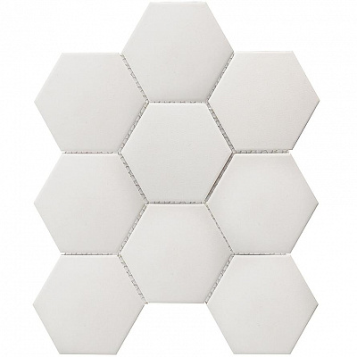 Мозаика Homework Mosaic Hexagon Big White Antislip 25.6x29.5