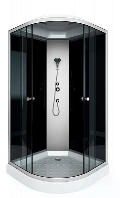 Душевая кабина Arcus Style S-13G 100x100 см фронтальные стекла - серые тонированные задние - черные