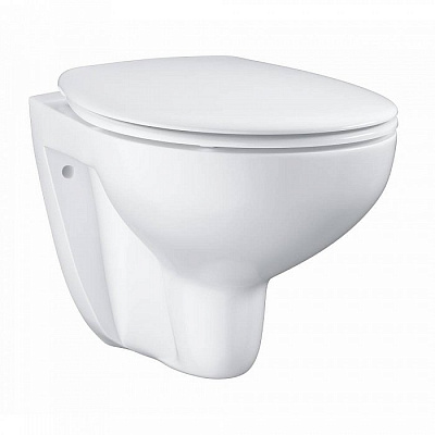 Унитаз подвесной Grohe Bau Ceramic 39351000 безободковый крышка микролифт Унитаз подвесной Grohe Bau Ceramic 39351000 безободковый крышка микролифт