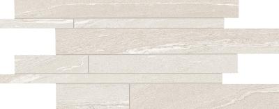 Listelli Sfalsati Martellata White Naturale 30x60