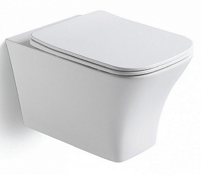 Унитаз подвесной Black&White Universe W-723 безободковый с сиденьем Унитаз подвесной Black&White Universe W-723 безободковый с сиденьем