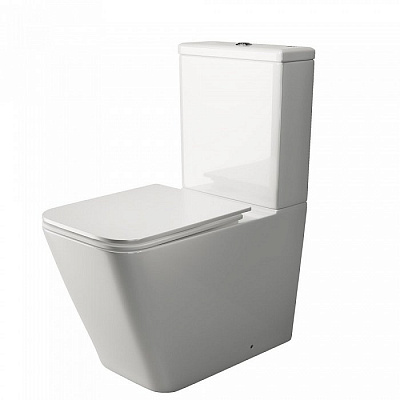 Унитаз-компакт Ceramica Nova Cubic Rimless CN1803 36 x 64 x 84 см напольный безободковый с бачком с сиденьем Soft Close Унитаз-компакт Ceramica Nova Cubic Rimless CN1803 36 x 64 x 84 см напольный безободковый с бачком с сиденьем Soft Close