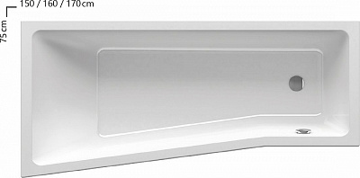 Акриловая ванна Ravak BE HAPPY II 160х75 см Р