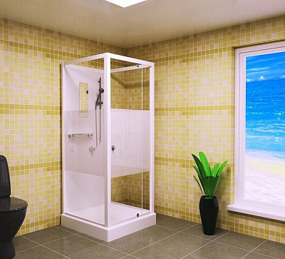 Душевая кабина RGW OLB-207 90x70 см профиль - белый