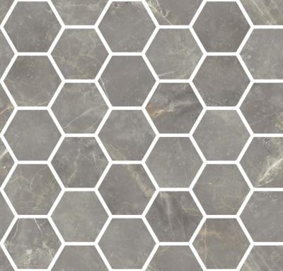 Grigio Imperiale Mosaic Esagoni Levigato Rettificato 30x30