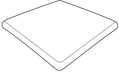 Ступень угловая Round Anti-Slip Beige