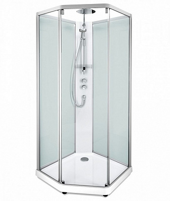 Душевая кабина IDO Showerama 10-5 Comfort 558.206.312 80x90 см стекло прозрачное задние стенки матовые профиль алюминий