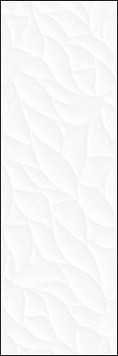 Плитка Glory рельеф белый 25х75