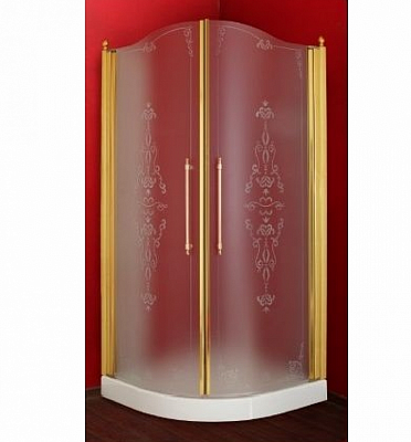 Душевой уголок Migliore Diadema 90x90x185 см стекло матовое с узором Душевой уголок Migliore Diadema 90x90x185 см стекло матовое с узором