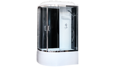 Душевая кабина Royal Bath RB8120BK6-BT-CH-L 120x80 см левая двери прозрачные задние стенки черные хром