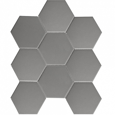 Мозаика Homework Mosaic Hexagon Big Grey Matt 25.6x29.5