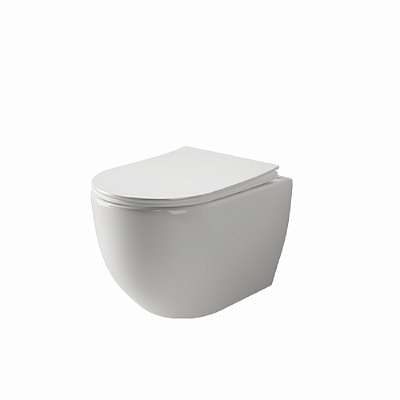 Унитаз подвесной Ceramica Nova Mia Rimless CN1805 сУльтра-тонким сиденьем SoftClose безободковый