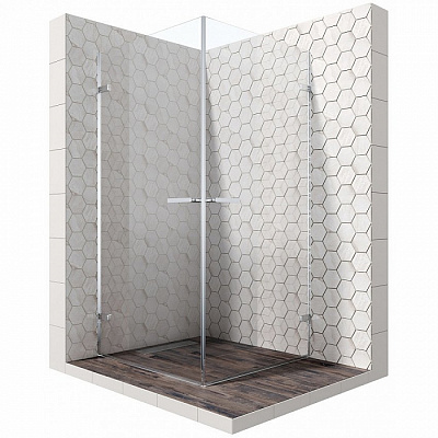 Душевой уголок Ambassador Abner 10011106 100x100x200 профиль хром, стекло прозрачное