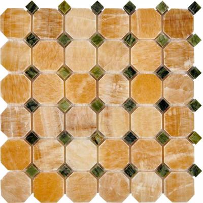 PIX 210  Honey onyx, Dondong, чип 48x48 мм, сетка 305х305x8 мм, Полированная PIX 210  Honey onyx, Dondong, чип 48x48 мм, сетка 305х305x8 мм, Полированная