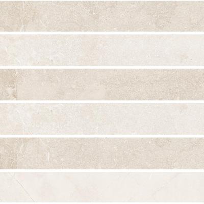 White Limestone Mosaico Tessere 3D Naturale