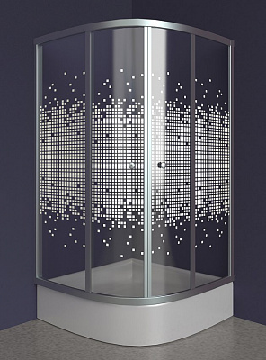 Душевой уголок Niagara 90x90 см стекло мозаика