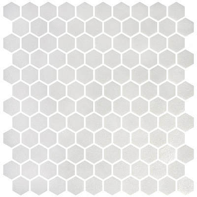 Мозаика Hex Stoneglass White 30.1x29
