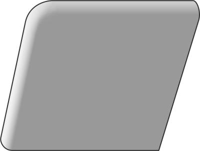 Doppio Becco Civetta-Bullnose Blu Ande Naturale 15x15