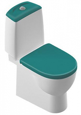 Унитаз-компакт Sanita luxe Best Color сиденье дюропласт soft close бирюзовое
