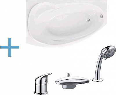 Акриловая ванна Aquanet Jersey 170x90 L (каркас + смеситель Aquanet Practic 2 AF111-63B) Акриловая ванна Aquanet Jersey 170x90 L (каркас + смеситель Aquanet Practic 2 AF111-63B)
