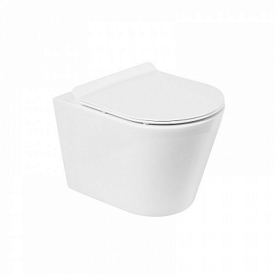 Унитаз подвесной BelBagno Flay-R BB053CHR безободковый P-trap Унитаз подвесной BelBagno Flay-R BB053CHR безободковый P-trap