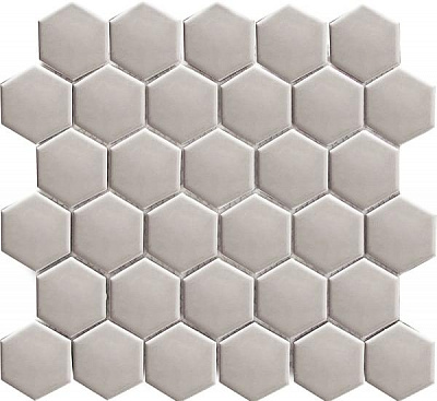 Мозаика Homework Mosaic Hexagon Small Grey Glossy 27.1x28.2