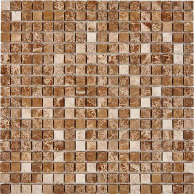 PIX 221 Light Emperador, чип 15x15 мм, сетка 305х305x4 мм, Полированная PIX 221 Light Emperador, чип 15x15 мм, сетка 305х305x4 мм, Полированная