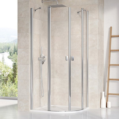 Душевой уголок Ravak CHROME CSKK4-80 блестящий+ прозрачное стекло Душевой уголок Ravak CHROME CSKK4-80 блестящий+ прозрачное стекло