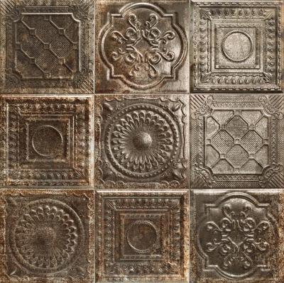 Tin Tile Rusty Nero 20x20