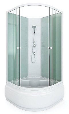 Душевая кабина Arcus Style S-20 80x80 см задние стекла - белые матовые