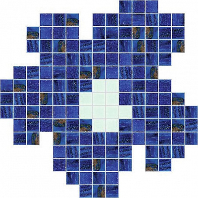 Мозаика Decori 20 Fiore Blu Piccolo 32x32