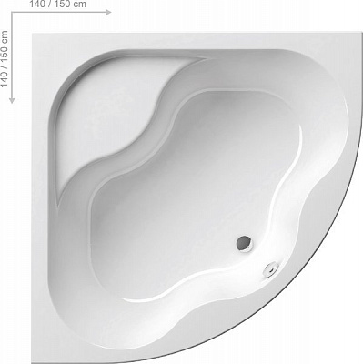 Акриловая ванна Ravak GENTIANA 140x140 см