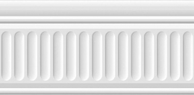 Бордюр Бланше белый структурированный 9,9х20