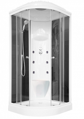 Душевая кабина Royal Bath 90HK7-BT черное/прозрачное