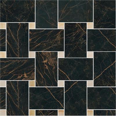 Mosaico Intreccio Nero-Oro