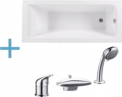 Акриловая ванна Aquanet Bright 165x70 (каркас + смеситель Aquanet Practic 2 AF111-63B) Акриловая ванна Aquanet Bright 165x70 (каркас + смеситель Aquanet Practic 2 AF111-63B)