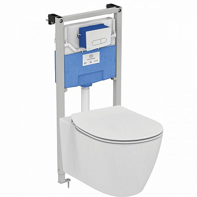 Комплект Ideal Standard Prosys Oleas™ Connect унитаз + крышка-сиденье + инсталляция и пневматическая панель смыва P211601 Комплект Ideal Standard Prosys Oleas™ Connect унитаз + крышка-сиденье + инсталляция и пневматическая панель смыва P211601