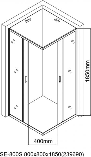Душевой уголок Aquanet SE-800S 80x80