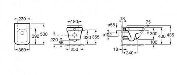 Унитаз подвесной Roca Dama-N 346788000