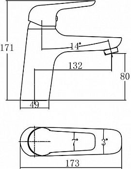 Смеситель для раковины Aquanet Pragmatic AF430-10С