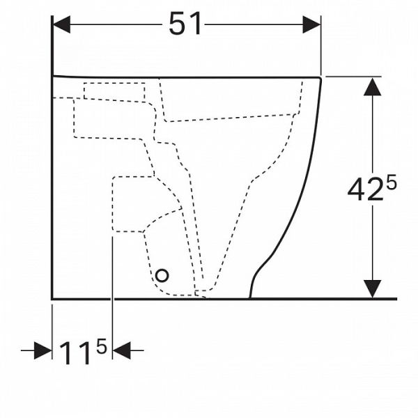 Унитаз приставной Geberit Acanto 500.602.01.2 белый
